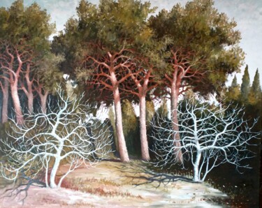 Painting titled "Pinos" by Stjepan Lezaic (Pepi), Original Artwork, Oil