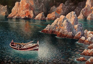 Pintura titulada "Pescadores....trans…" por Stjepan Lezaic (Pepi), Obra de arte original, Oleo