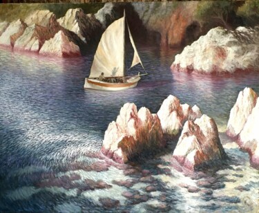 Peinture intitulée "Pescadores....Barto…" par Stjepan Lezaic (Pepi), Œuvre d'art originale, Huile