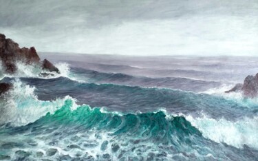 Peinture intitulée "Olas...." par Stjepan Lezaic (Pepi), Œuvre d'art originale, Huile