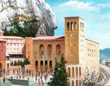 Pittura intitolato "Montserrat .." da Stjepan Lezaic (Pepi), Opera d'arte originale, Olio