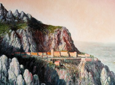 Malerei mit dem Titel "Montserrat catalonia" von Stjepan Lezaic (Pepi), Original-Kunstwerk, Öl