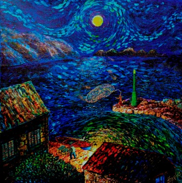 Peinture intitulée "Silent night" par Capt.Stjepko Mamic, Œuvre d'art originale, Autre