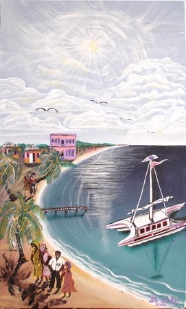 Painting titled "Landing" by St.John, Original Artwork