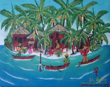 Painting titled "Together in Belize…" by St.John, Original Artwork