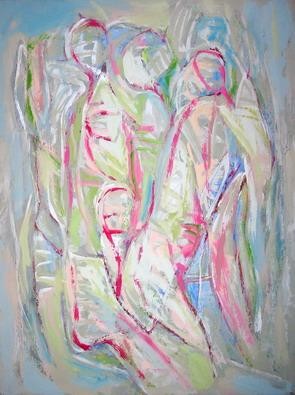 Painting titled "Human Beings 2" by Romen Stoilow, Original Artwork, Oil