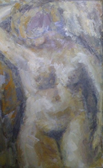 Malerei mit dem Titel "Stojan Pačov - Nude" von Stojan Pačov, Original-Kunstwerk, Öl