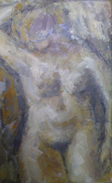 Peinture intitulée "Stojan Pačov - Nude" par Stojan Pačov, Œuvre d'art originale, Huile