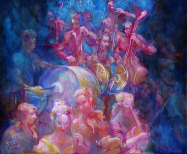 Pittura intitolato "Obsessive Compulsiv…" da Egle Colucci, Opera d'arte originale, Olio