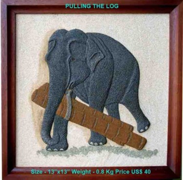 Painting titled "Elephant" by Himantha Karunarathne, Original Artwork