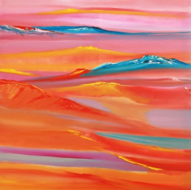 Painting titled "Desert Sunset" by David Snider, Original Artwork, Other