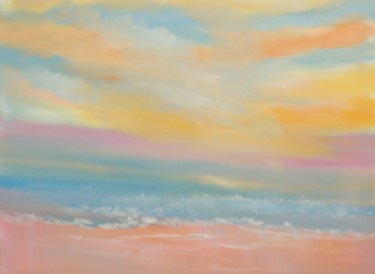 Painting titled "Pacific Sunset" by David Snider, Original Artwork