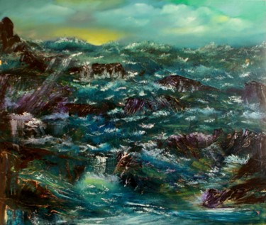 Painting titled "North Sea" by David Snider, Original Artwork