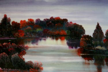 Painting titled "Lake Edward" by David Snider, Original Artwork
