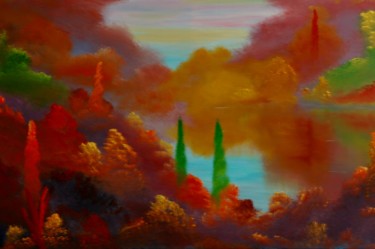 Painting titled "Autumn Dreamscape II" by David Snider, Original Artwork