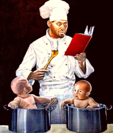 Peinture intitulée "CRISPR - Baby nach…" par Stormy Legrand Brinson (LUZID), Œuvre d'art originale, Huile