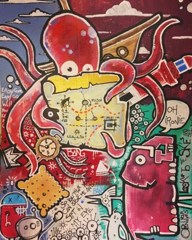 Painting titled "Octo" by Yohan Storti, Original Artwork, Acrylic