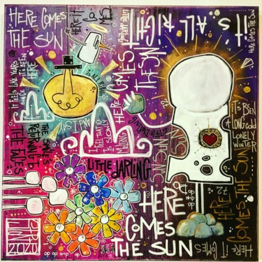 Painting titled "Here comes the sun" by Yohan Storti, Original Artwork, Acrylic
