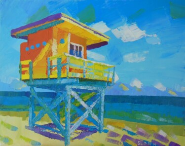 Painting titled "Florida Ocean" by Stoyan Lechtevski, Original Artwork, Acrylic