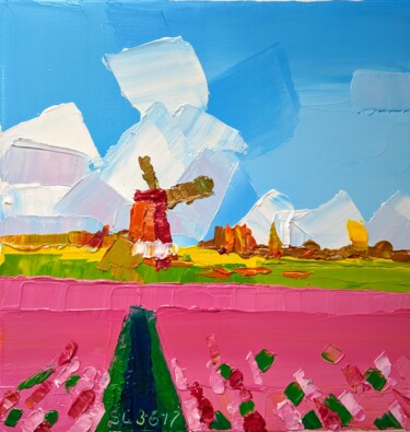 绘画 标题为“Tulips in Holland” 由Stoyan Lechtevski, 原创艺术品, 丙烯