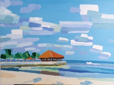 Painting titled "Florida seascape" by Stoyan Lechtevski, Original Artwork, Acrylic