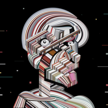 Цифровое искусство под названием "Portrait of Albert…" - Alexander Stotsky, Подлинное произведение искусства, Цифровая живоп…