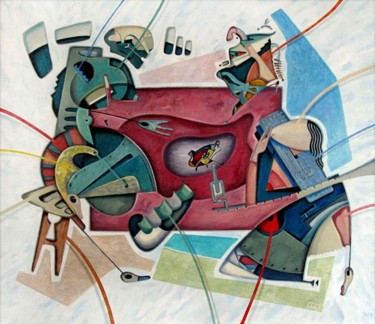 Pintura titulada ""Курица или яйцо" (…" por Alexander Stotsky, Obra de arte original, Oleo