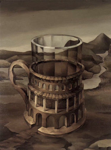 Pintura titulada "A cup of tea ("Стак…" por Alexander Stotsky, Obra de arte original, Oleo