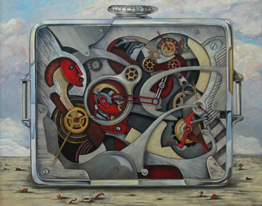 Painting titled ""Watches. August",…" by Alexander Stotsky, Original Artwork, Oil