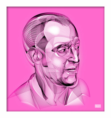 Digital Arts titled "portrait of Karim R…" by Alexander Stotsky, Original Artwork, 2D Digital Work