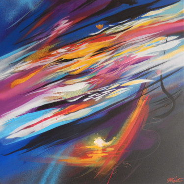 Peinture intitulée "FLUX" par Strait Faya, Œuvre d'art originale, Acrylique