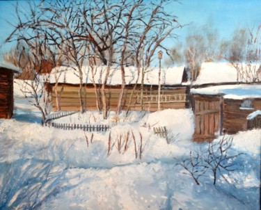 Painting titled "Дворик на Бебеля" by Igor Bochkarev (I B), Original Artwork, Oil