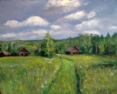 Картина под названием "Брошенный хутор" - Игорь Бочкарев (И.Б.), Подлинное произведение искусства, Масло