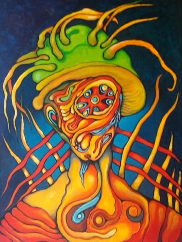 Painting titled "Head#1" by Michael Stransky, Original Artwork, Acrylic