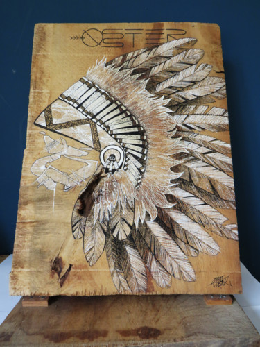 La lettre coiffée Schilderij getiteld "La lettre coiffée" door Stratoster, Origineel Kunstwerk, Marker