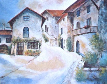 Peinture intitulée "St Sorlin en Bugey" par Géraldine Streichert, Œuvre d'art originale, Huile