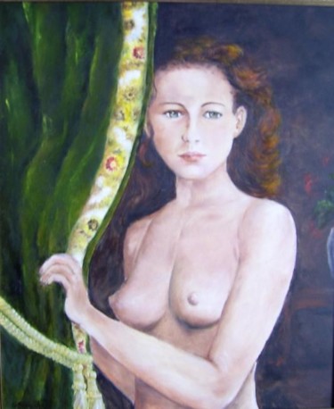 Peinture intitulée "Jade" par Géraldine Streichert, Œuvre d'art originale, Huile