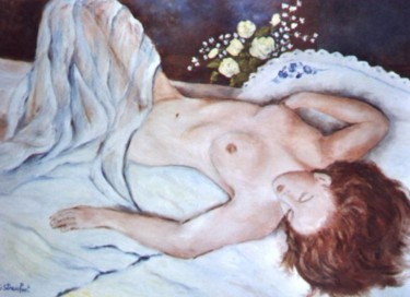 Peinture intitulée "intimité" par Géraldine Streichert, Œuvre d'art originale, Huile