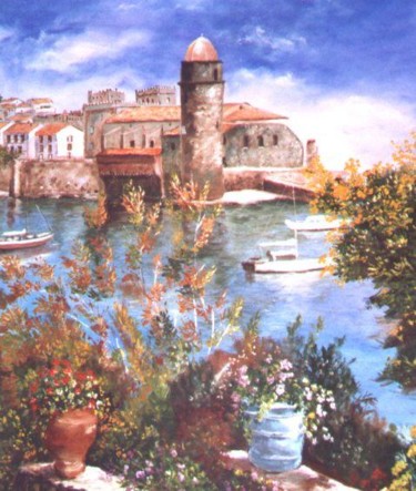 Peinture intitulée "Collioure" par Géraldine Streichert, Œuvre d'art originale