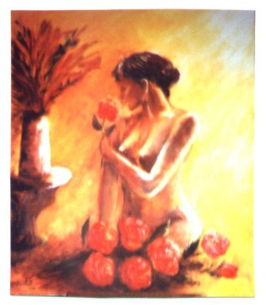 Peinture intitulée "féminine" par Géraldine Streichert, Œuvre d'art originale, Huile