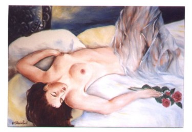 Malerei mit dem Titel "NU" von Géraldine Streichert, Original-Kunstwerk