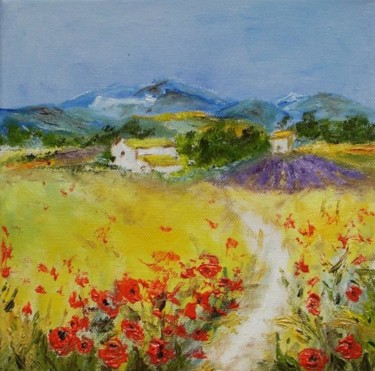 Malerei mit dem Titel "Provence 2" von Géraldine Streichert, Original-Kunstwerk, Öl