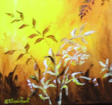 Peinture intitulée "bouquet des champs" par Géraldine Streichert, Œuvre d'art originale, Huile