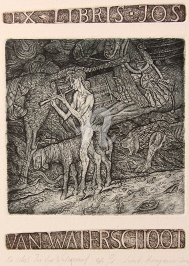 Gravures & estampes intitulée "The dreams of faun" par Leonid Stroganov, Œuvre d'art originale, Autre