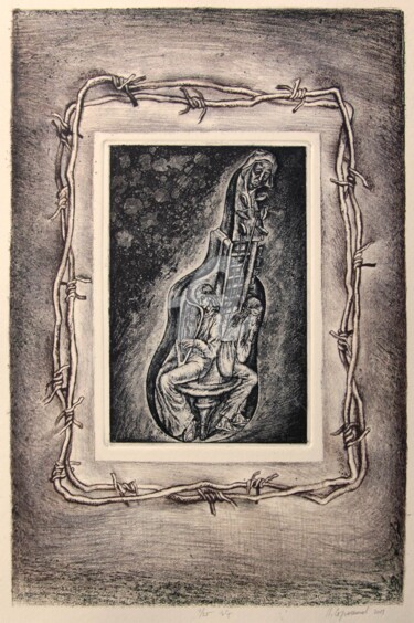 Gravures & estampes intitulée "Allegory. Series Se…" par Leonid Stroganov, Œuvre d'art originale, Eau-forte