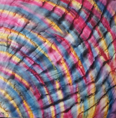 Pintura titulada "Rainbow-love-oil-on…" por Janez Štros, Obra de arte original, Oleo