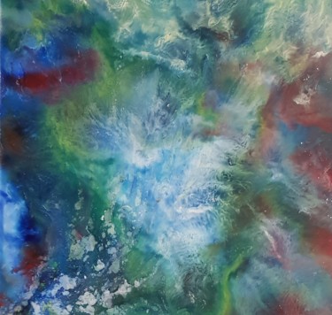 Peinture intitulée "Nebula" par Janez Štros, Œuvre d'art originale, Huile