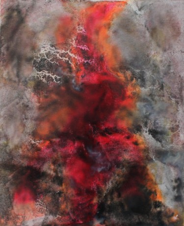 Malerei mit dem Titel "Burning soul" von Janez Štros, Original-Kunstwerk, Öl