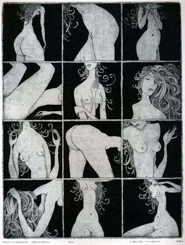 Отпечатки и Гравюры под названием "AN EROTIC LEXICON" - Sergei Trubin, Подлинное произведение искусства, Травление