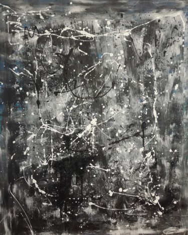 Peinture intitulée "Noirceur" par Struup, Œuvre d'art originale, Acrylique